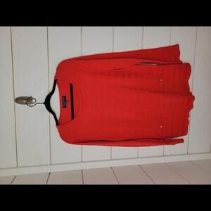 Jones New York Signature XL red front pocket sweater